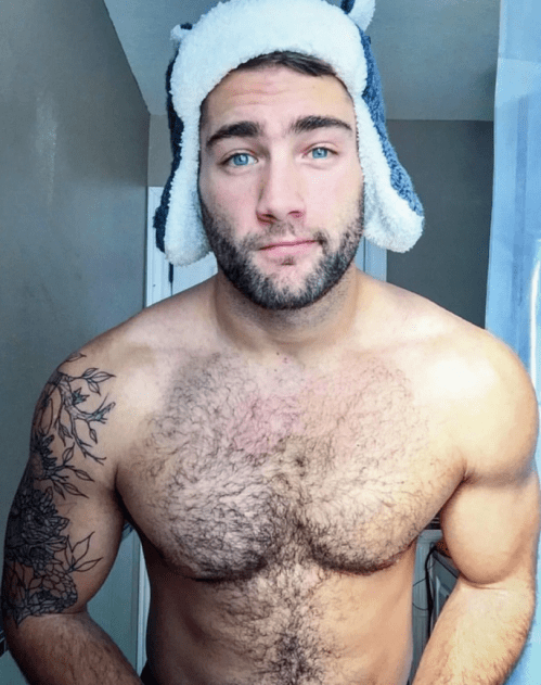 handsome, hairy, hunk