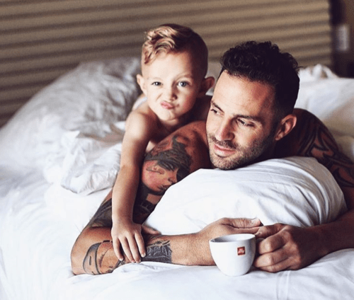 father's day, man in bed