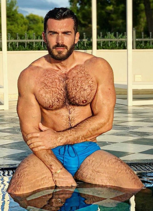 hairy man, furry man, hunk