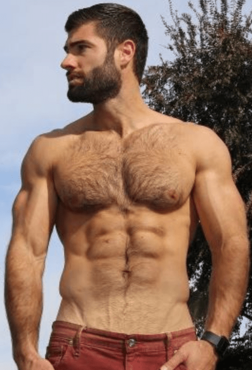 handsome, hairy, hunk