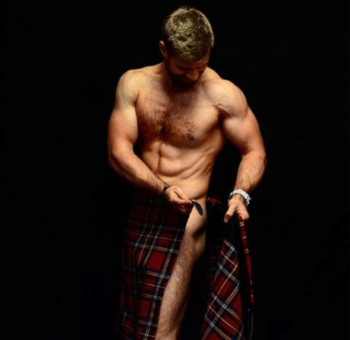 handsome man in kilt, Stephen Clarke naked, kilted coaches