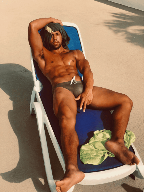 handsome black man, hunk