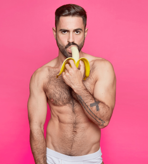 man eating banana, humor