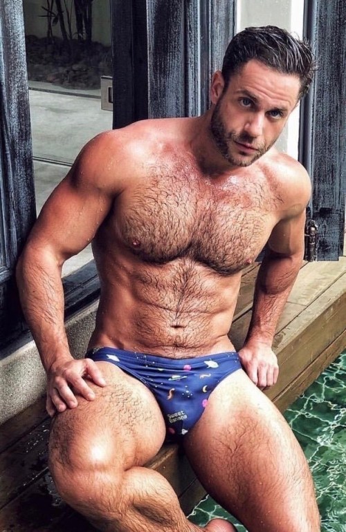 hairy, speedo