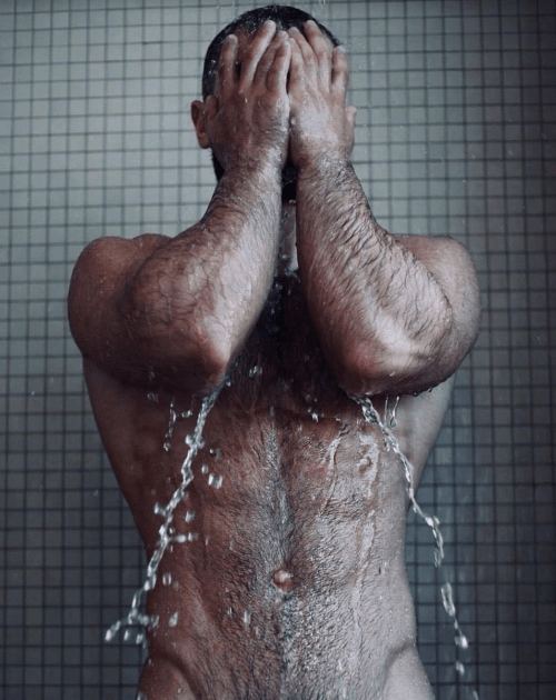 muscles, muscular hairy guy, incognito