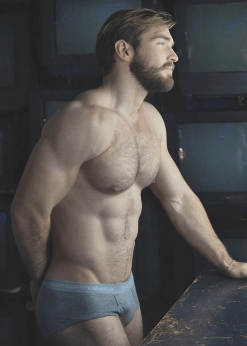 handsome, hairy , hunk