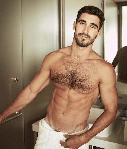 handsome guy in a towel