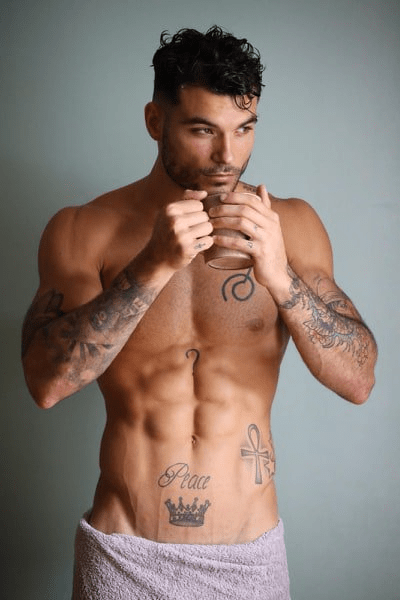 handsome man, hunk, shirtless man