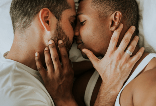 men embracing each other