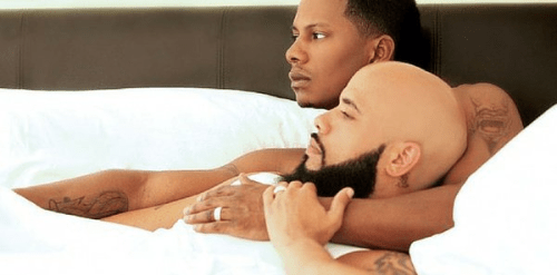 gay black couple in bed together