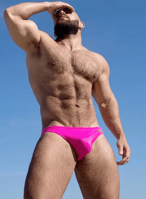 speedo, muscles, hairy, hunk