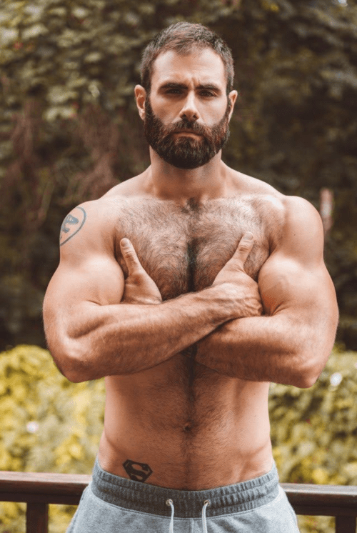 handsome, hairy, hunk, muscular