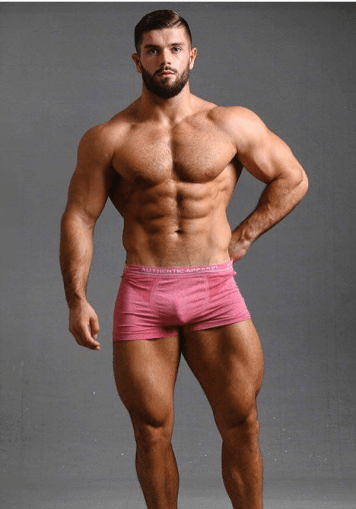handsome, hunk, pink