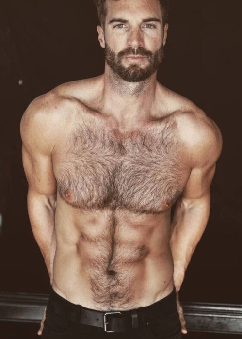 handsome, hairy chest, hunk